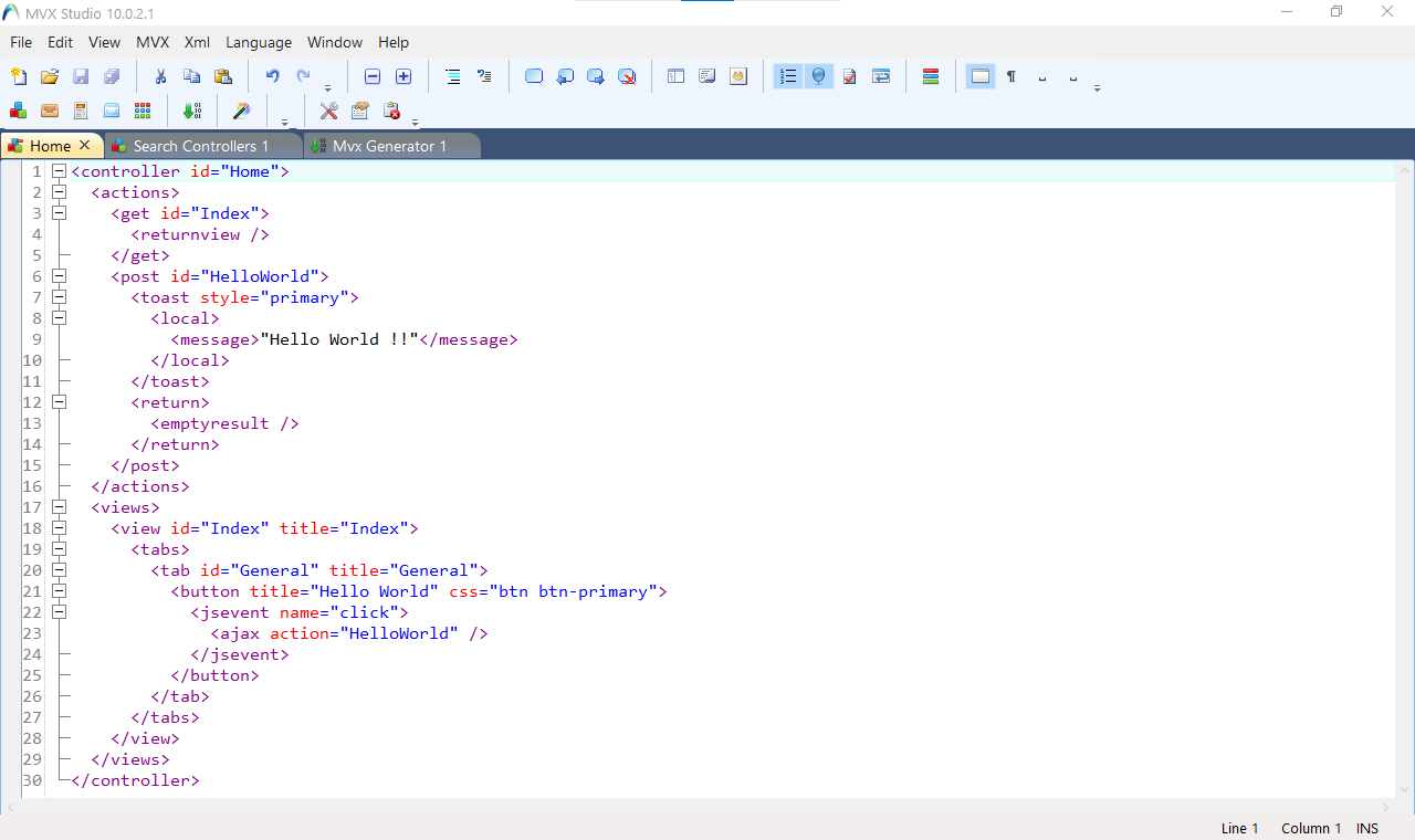 Hello World Controller